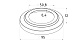 Низ стойки Ø50.8 мм, S=0,4 мм, внешний Ø95х12 мм, полированный 400# AISI 201, k007-9