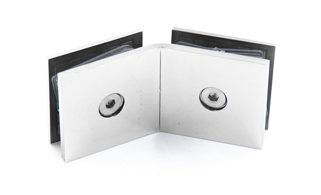 Коннектор для душевой кабины стекло-стекло 135° 45х45 мм латунь-хром t736 PC 5 Коннектор для душевой кабины стекло-стекло 135° 45х45 мм латунь-хром t736 PC 5