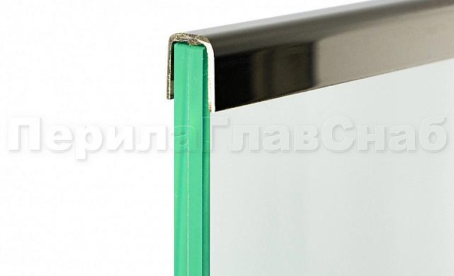 Профиль П-образный, L=2500 мм, t=1 мм, для стекла 8 мм, шлиф. (AISI 304)  t115 SSS 3