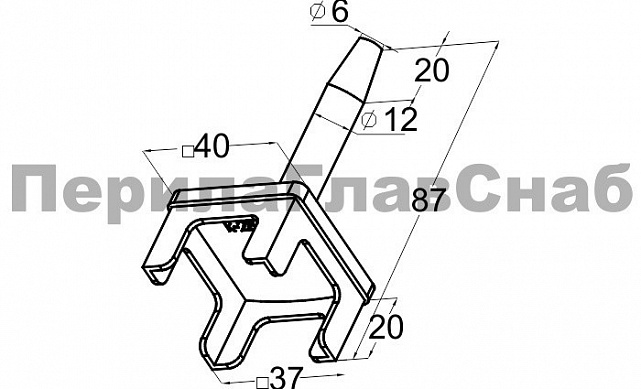 Наконечник палец (солдатик) на стойку из профильной трубы 40х40х1.5 мм, литой, усеченный, облегченный, полированный, нержавеющий AISI 304 k285-2 2 Наконечник палец (солдатик) на стойку из профильной трубы 40х40х1.5 мм, литой, усеченный, облегченный, полированный, нержавеющий AISI 304 k285-2 2