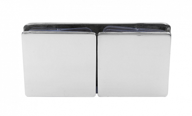 Коннектор для душевой кабины стекло-стекло 180° 45х45 мм латунь-хром, полированный 64 t724 PC 7