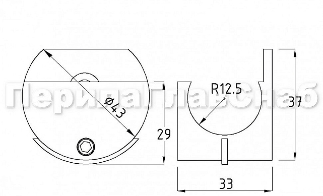 Крепление трубы к стене, AISI 304, полированное t830 PSS 3 Крепление трубы к стене, AISI 304, полированное t830 PSS 3