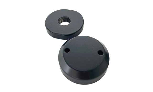 Комплект торцевого крепления несущего стекла, гайка-шайба Ø50х10х18 мм с внутренней резьбой М16, порошковая покраска RAL 9005 мат, AISI 304 Фk277-6-П 2 Комплект торцевого крепления несущего стекла, гайка-шайба Ø50х10х18 мм с внутренней резьбой М16, порошковая покраска RAL 9005 мат, AISI 304 Фk277-6-П 2