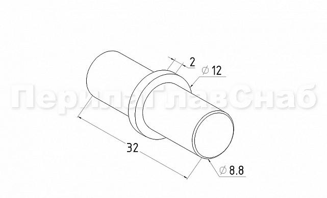 Соединитель трубы Ø12х1.5 мм, внутренний, AISI 316 k081-2 2 Соединитель трубы Ø12х1.5 мм, внутренний, AISI 316 k081-2 2