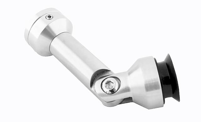 Угловое крепление (90°) стекло-стена под зенковку (L=75 мм), шлифованный, AISI 304 t203-75 SSS 4