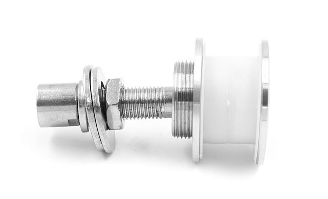 Рутель для крепления козырьков на ванты, разборный, для стекла 10-26 мм, нержавеющая сталь AISI 316, полированная k274-2 6 Рутель для крепления козырьков на ванты, разборный, для стекла 10-26 мм, нержавеющая сталь AISI 316, полированная k274-2 6