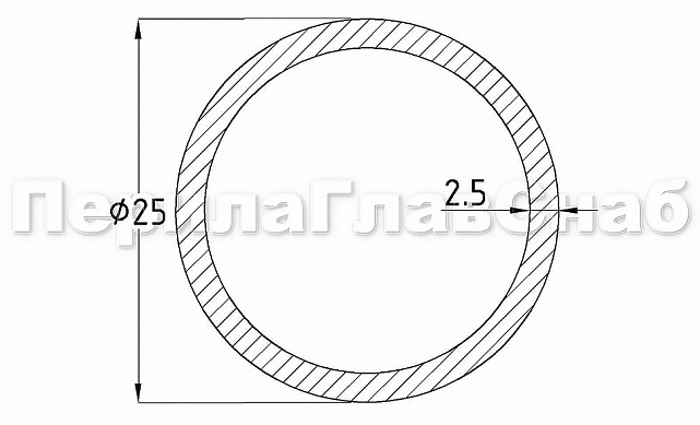 Трек 25х2,5мм полированный, длина 3000мм t800-03 PSS 2