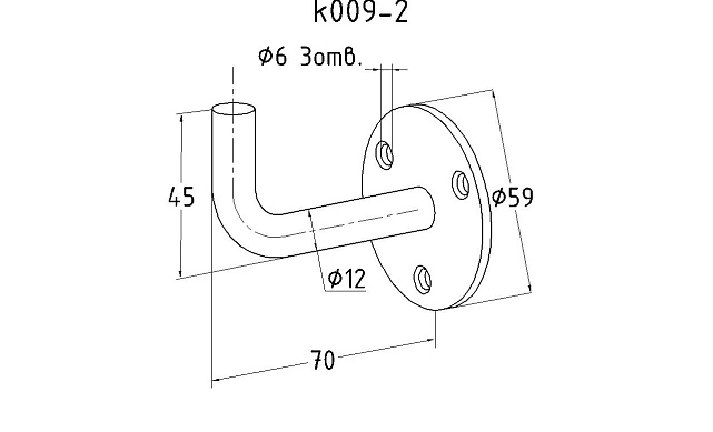 Пристенок без ложемента, сварной (AISI 304) k009-2 2 Пристенок без ложемента, сварной (AISI 304) k009-2 2