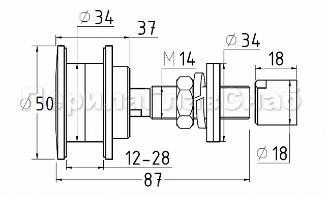 Рутель для вантового крепления козырьков, регулируемый, разборный, под стекло от 10 до 28 мм, полированный, диаметр внешнего кольца 52, шпилька М14 (AISI 304) k269-5 2 Рутель для вантового крепления козырьков, регулируемый, разборный, под стекло от 10 до 28 мм, полированный, диаметр внешнего кольца 52, шпилька М14 (AISI 304) k269-5 2