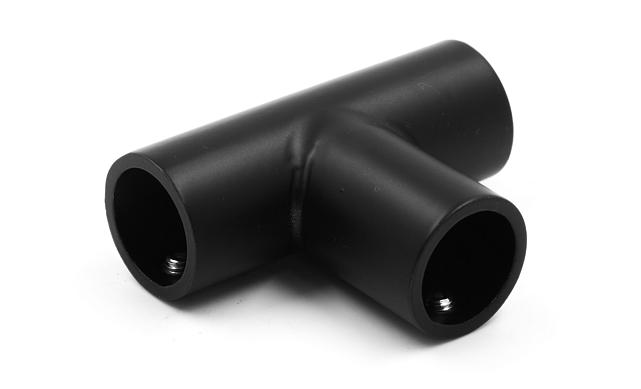 Соединитель-тройник для трубы 19 мм, нержавеющая сталь AISI 304, черная t902 BZn 7