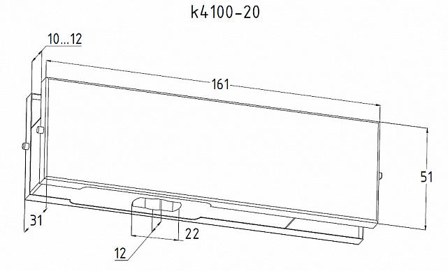 Нижний фитинг-петля, шлифованный t110 SSS 2