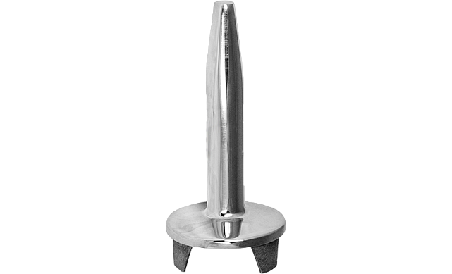 Наконечник палец (солдатик) на стойку Ø38.1 мм, без ложемента, литой, полированный, повышенной коррозионной стойкости, под сварку, облегченный, нержавеющий AISI 316, k034-3 4 Наконечник палец (солдатик) на стойку Ø38.1 мм, без ложемента, литой, полированный, повышенной коррозионной стойкости, под сварку, облегченный, нержавеющий AISI 316, k034-3 4