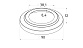 Низ стойки Ø38.1 мм, S=0,4 мм, внешний Ø90х12 мм, полированный 400# AISI 201 k007-8