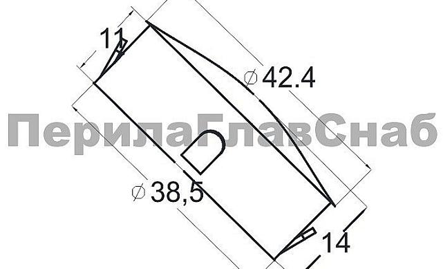 Заглушка штампованная под трубу Ø42.4 мм (AISI 316) полированная k348-2 2 Заглушка штампованная под трубу Ø42.4 мм (AISI 316) полированная k348-2 2