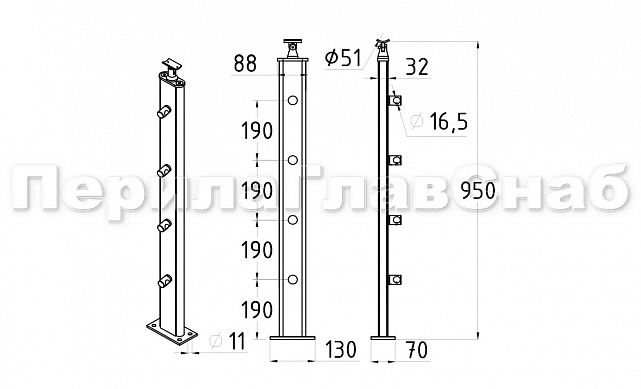 Дизайнерская плоская комбинированная стойка в сборе из шлифованной нержавеющей стали и древесины дуба с четырьмя ригеледержателями k742-2 3 Дизайнерская плоская комбинированная стойка в сборе из шлифованной нержавеющей стали и древесины дуба с четырьмя ригеледержателями k742-2 3