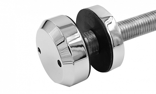 Стеклодержатель Ø50х10х18, шпилька М16х205 мм, для стекла 8-40 мм, AISI (201), с возможностью регулировки выноса до 65 мм, для торцевого крепления стекла, полированный, литой k277-3 9 Стеклодержатель Ø50х10х18, шпилька М16х205 мм, для стекла 8-40 мм, AISI (201), с возможностью регулировки выноса до 65 мм, для торцевого крепления стекла, полированный, литой k277-3 9