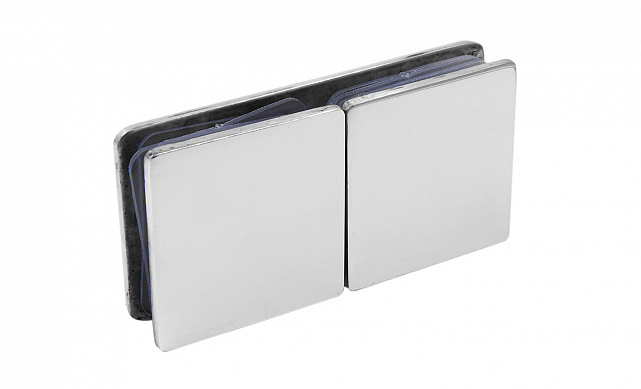 Коннектор для душевой кабины стекло-стекло 180° 45х45 мм латунь-хром, полированный 64 t724 PC 8