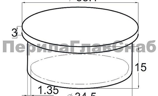 Заглушка на трубу Ø38.1 мм полированная литая (AISI 316) k093-4  2 Заглушка на трубу Ø38.1 мм полированная литая (AISI 316) k093-4  2