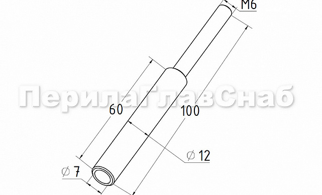 Держатель троса Ø6 мм обжимной, шлифованный (AISI 304) k077-3 2 Держатель троса Ø6 мм обжимной, шлифованный (AISI 304) k077-3 2