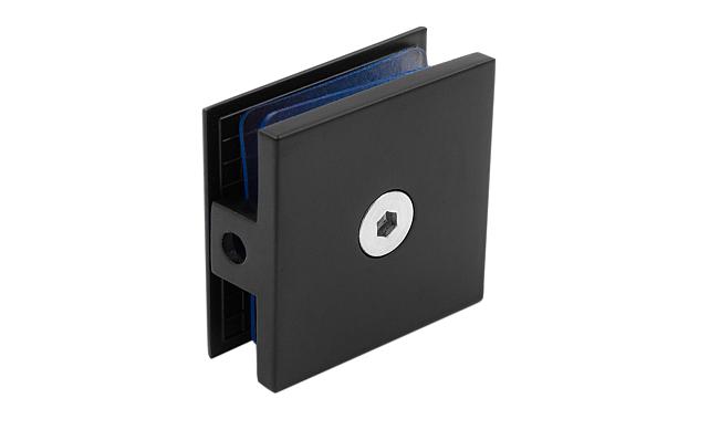  Коннектор для душевой кабины стена-стекло 45х45, вырез 67, цинк, черный t730 BZn 8