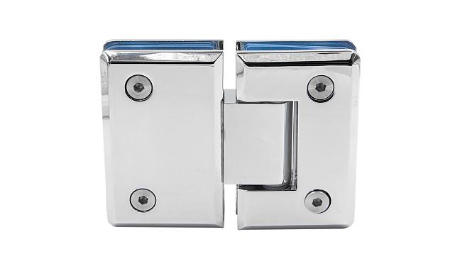 Петля для душевой кабины стекло-стекло 180° 90х55 мм латунь-хром, полированная t303 PC 9