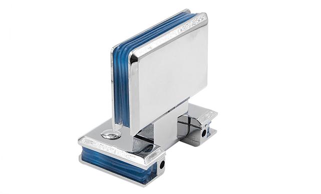 Петля для душевой кабины стекло-стекло 180° 90х55 мм латунь-хром, полированная t303 PC 8