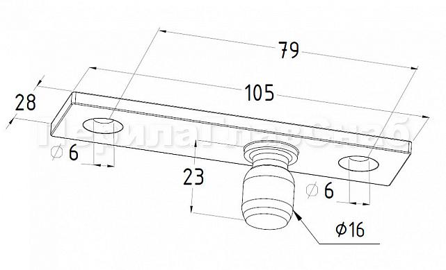 Ось верхняя, шлифованная t133 SSS 2