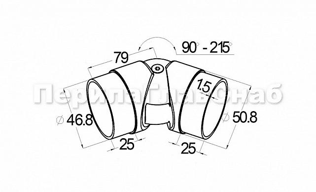 Поворот литой, регулируемый, шаровый, под Ø50.8х1.5 мм, полированный, (AISI 316) k011-2 2 Поворот литой, регулируемый, шаровый, под Ø50.8х1.5 мм, полированный, (AISI 316) k011-2 2