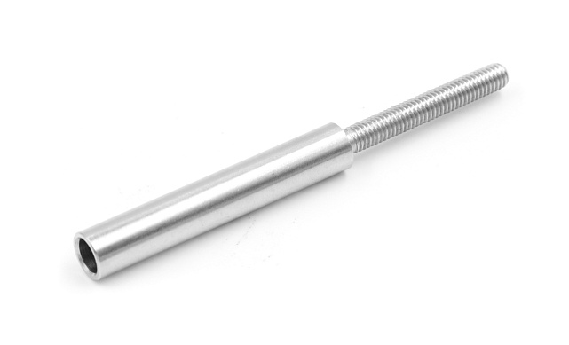 Держатель троса Ø6 мм обжимной, шлифованный (AISI 304) k077-3 4 Держатель троса Ø6 мм обжимной, шлифованный (AISI 304) k077-3 4