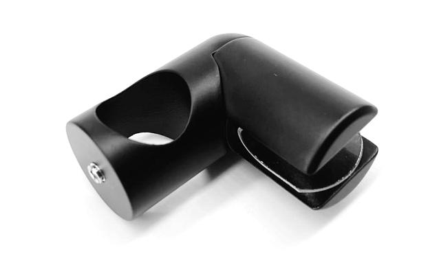 Держатель стекла сквозной боковой, для трубы 19 мм, черный, t912 Bl 5