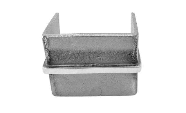 Соединитель для поручня с пазом 40х60 мм, шлифованный (AISI 304) Фk541-2 4