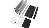 Фото в разборе Комплект профиля зажимного для стекла 20мм и 10+10,с отверстиями