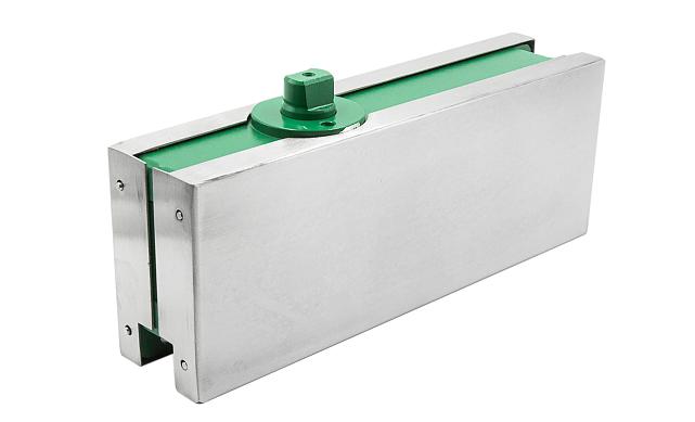 Фитинг нижний со встроенным доводчиком для стеклянной двери до 80 кг, шлифованный t185-2 SSS   7