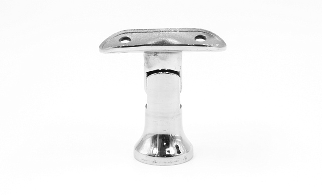 Наконечник стойки "колокольчик" на плоскость, с регулируемым ложементом под поручень Ø50.8 мм, литой, полированный, нержавеющий AISI 304, k203-3 3 Наконечник стойки "колокольчик" на плоскость, с регулируемым ложементом под поручень Ø50.8 мм, литой, полированный, нержавеющий AISI 304, k203-3 3