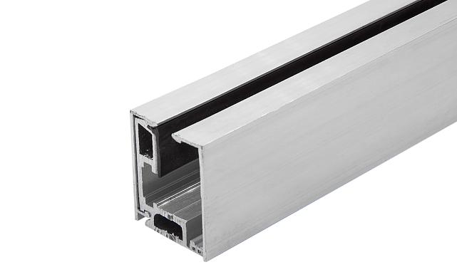 Комплект зажимного профиля для стекла 8-12 мм, неанодированный, L=3000 мм т40-4 AL 4