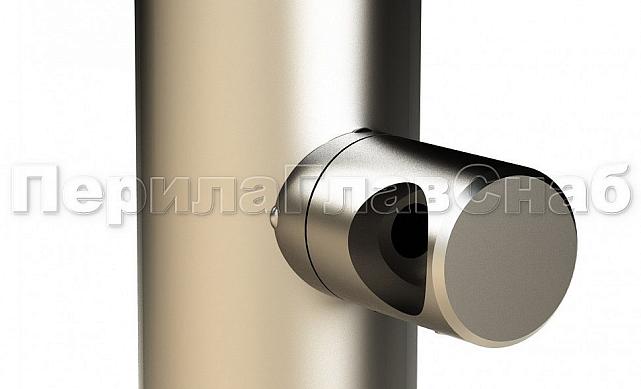 Готовая стойка Ø38,1х950 мм деревянная, со вставками из нержавеющей стали 2х100 мм базовая k741 5