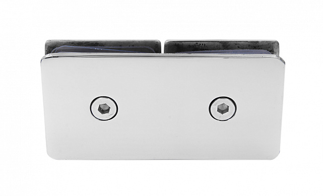 Коннектор для душевой кабины стекло-стекло 180° 45х45 мм латунь-хром, полированный 64 t724 PC 6