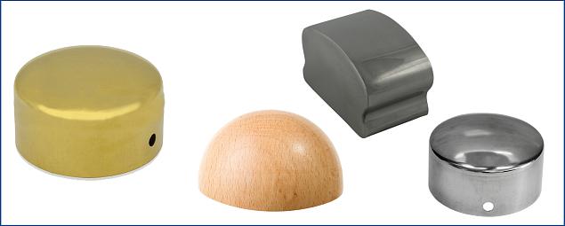  Заглушки для деревянного поручня в Екатеринбурге. Комплектующие для лестничных ограждений и перил ПерилаГлавСнаб